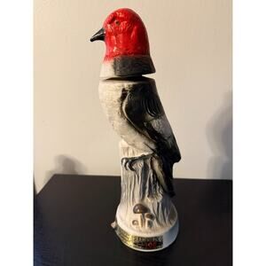Vintage James B. Beam Trophy Red Bird Decanter 100 Month Old Jim Beam Empty